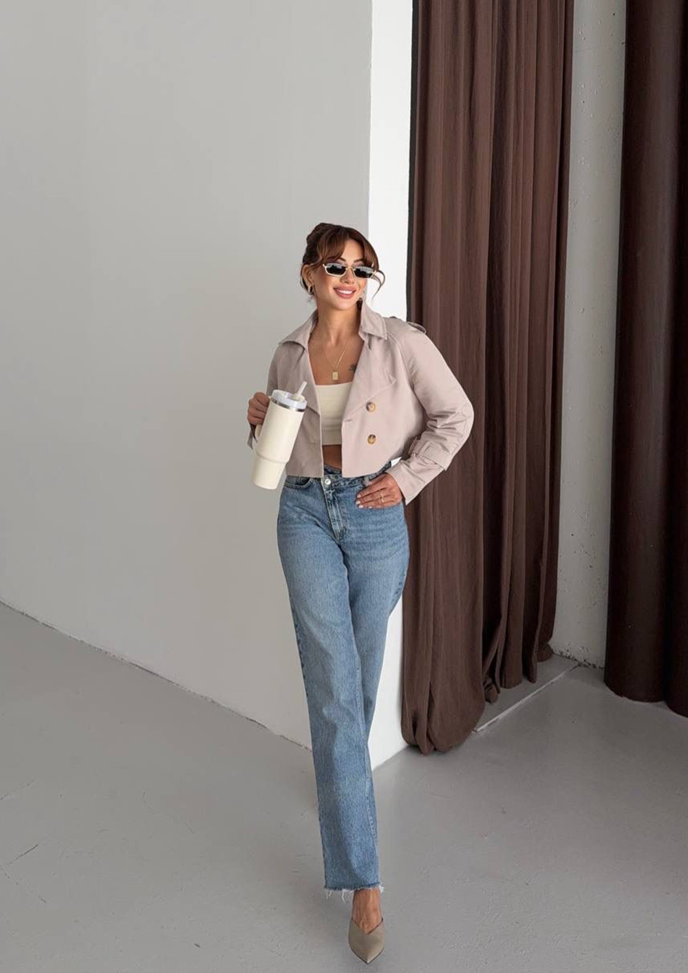 Model 806 Mini Trench Coat